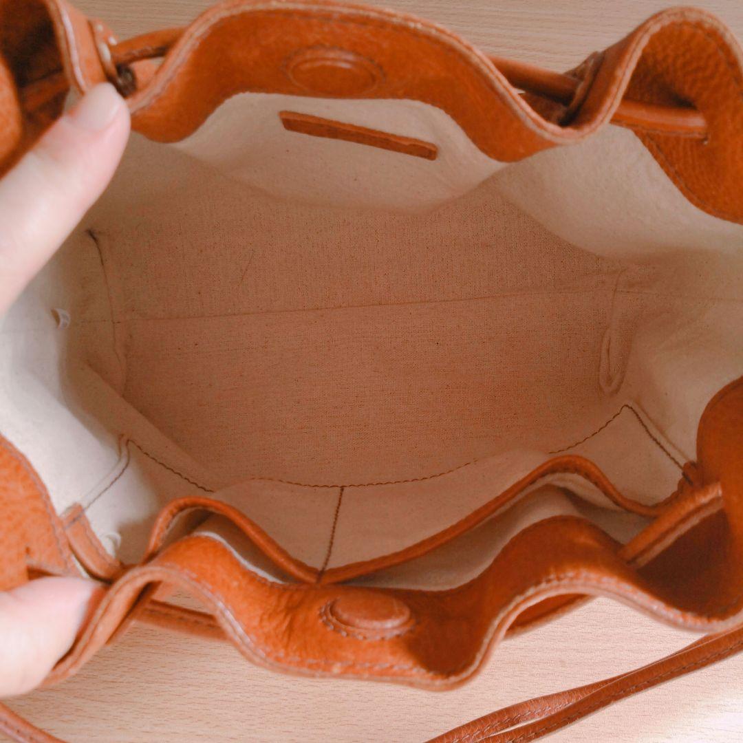 セール！！美品ゲンテン　レザー　ハンドバッグ　ブラウン