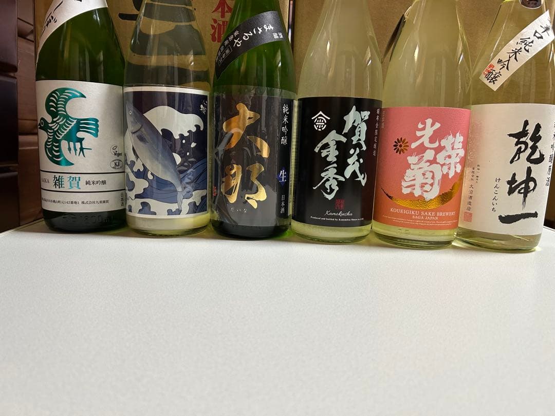 定価10％オフ　入手困難な銘酒六銘柄　乾坤一、光栄菊、加茂金秀、大那、雑賀、泉橋