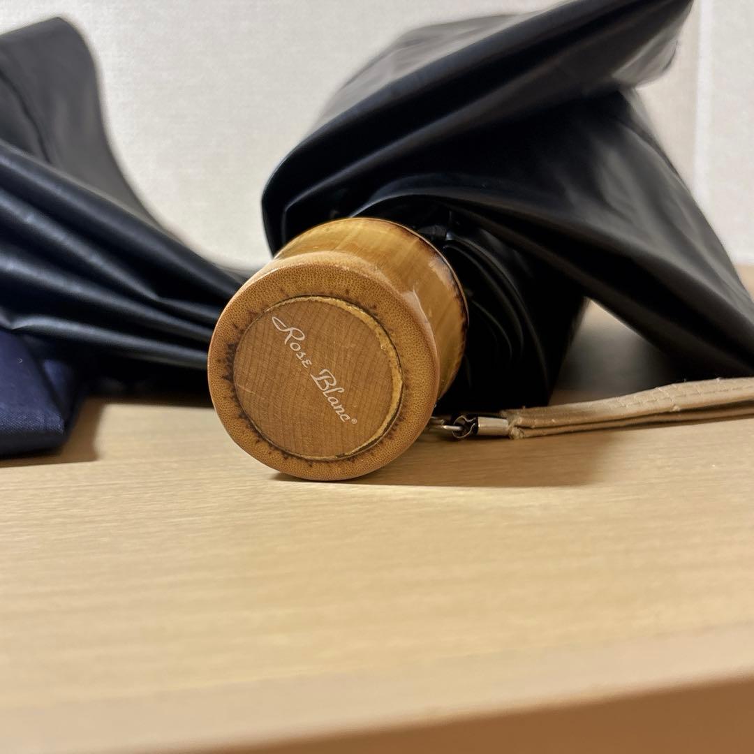 芦屋ロサブラン　三段折り畳み　日傘　完全遮光 100% 遮熱 RoseBlanc