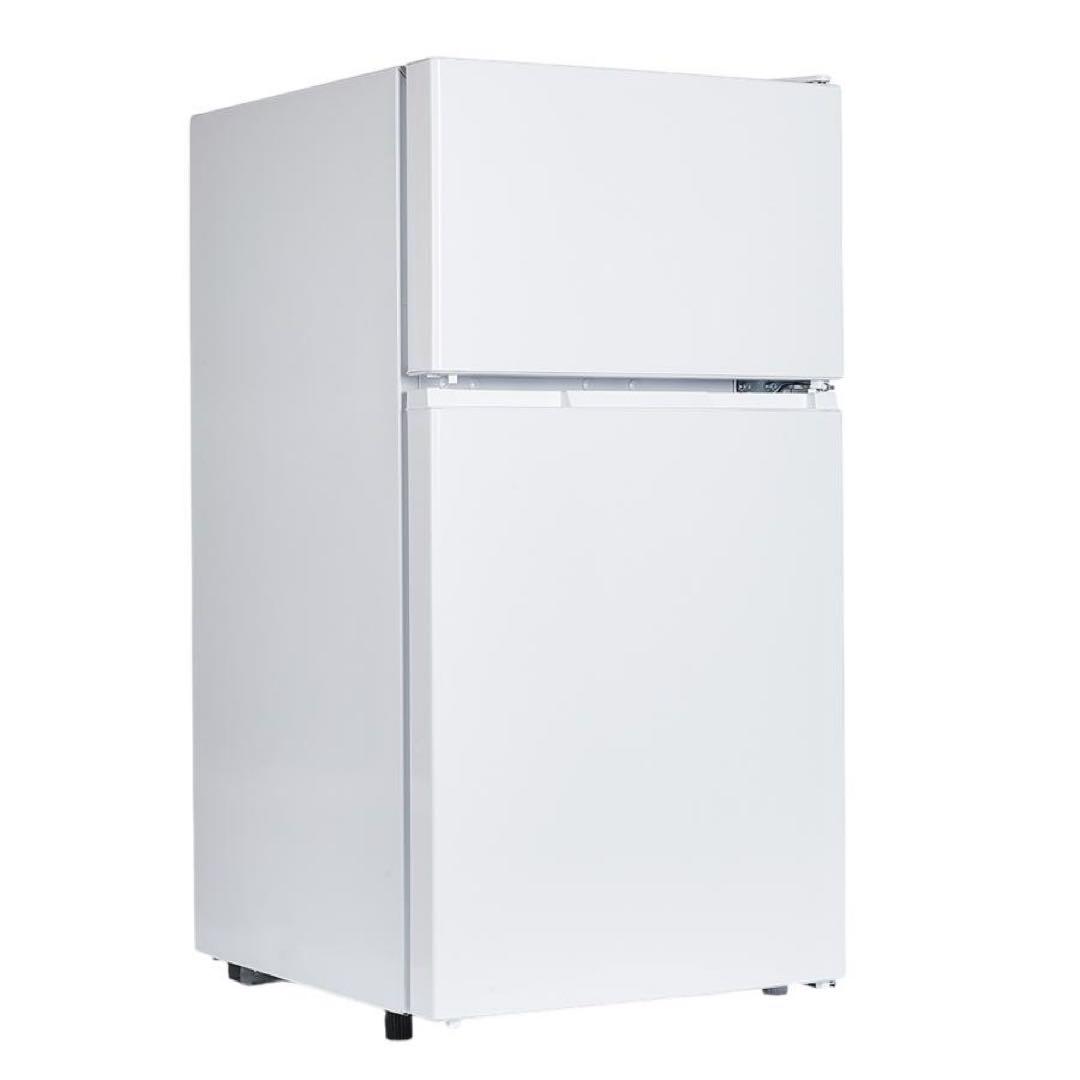 【新品】冷蔵庫 90L ホワイト 一人暮らし 冷凍冷蔵庫 2ドア 小型 オフィス