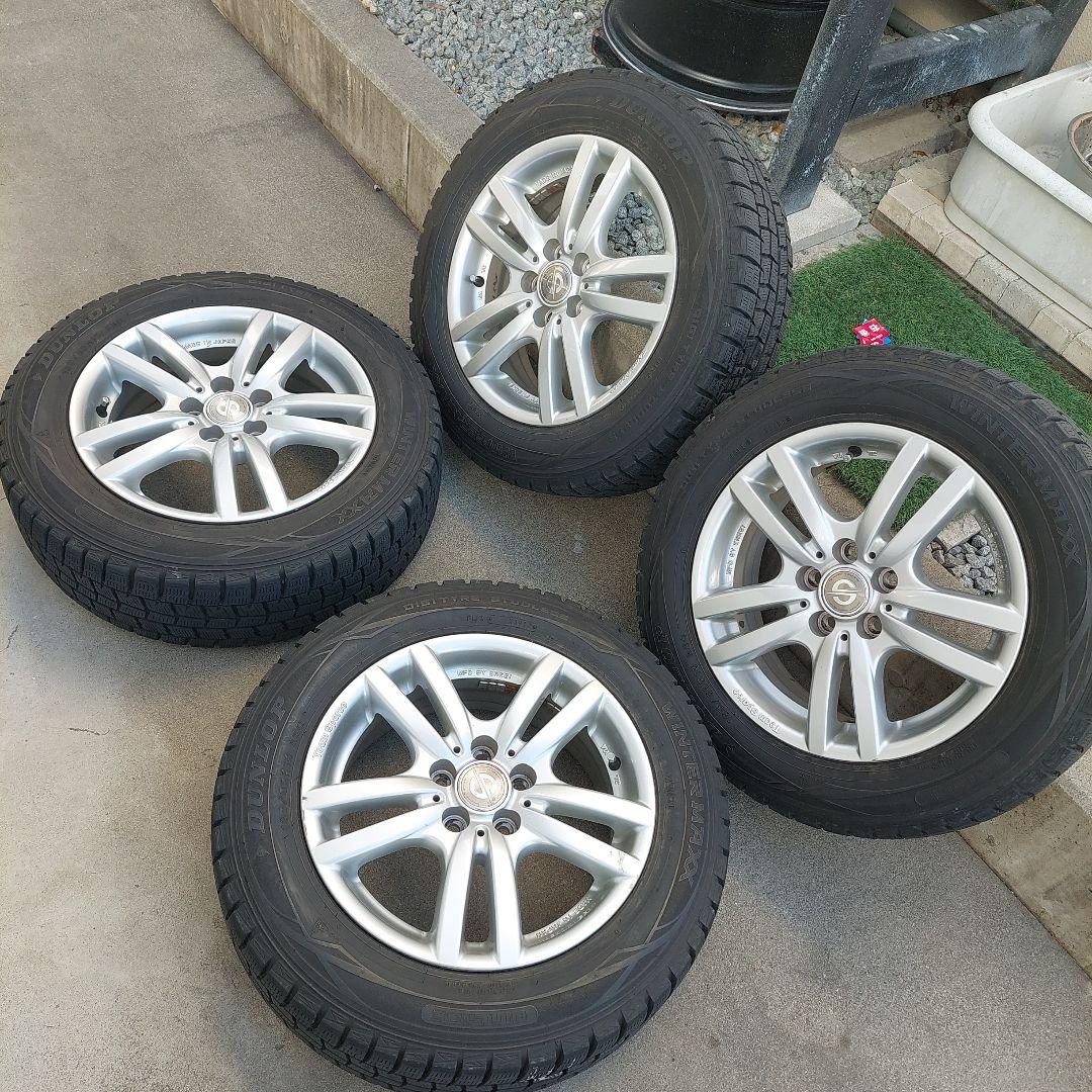ホイール付きスタッドレスタイヤ4本セット185/65R15 PCD100 5H
