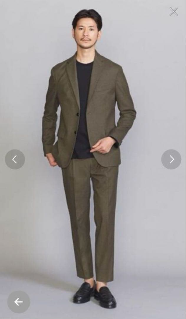 ビューティーユースセットアップ/ジャケット＆イージースラックスオリーブ / S