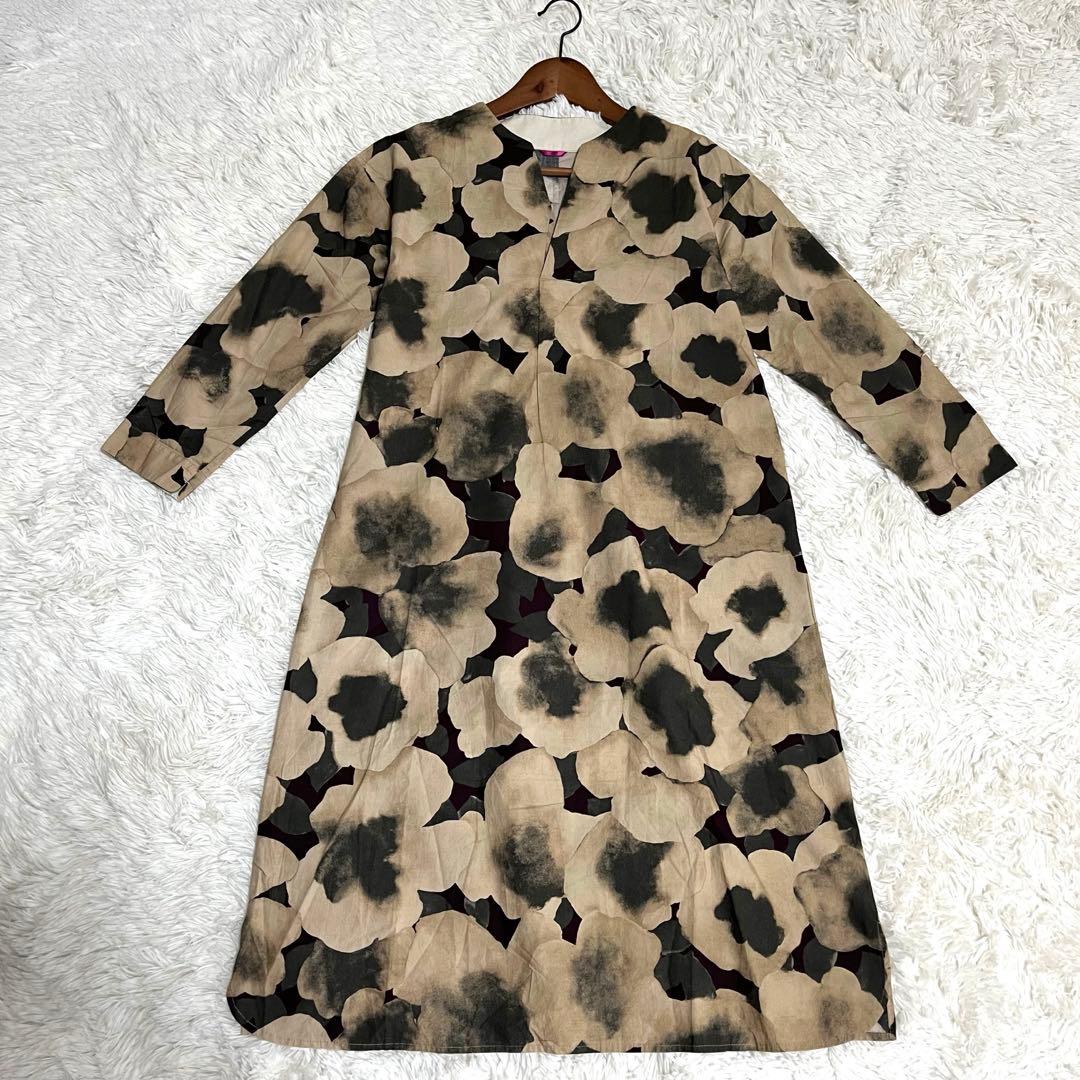 【美品】パラスパレス ロングワンピース スキッパー 花柄 総柄