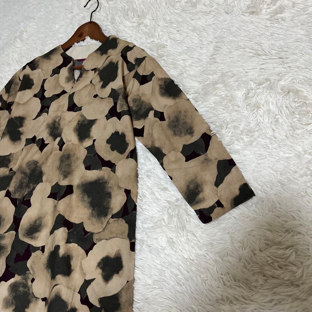 【美品】パラスパレス ロングワンピース スキッパー 花柄 総柄