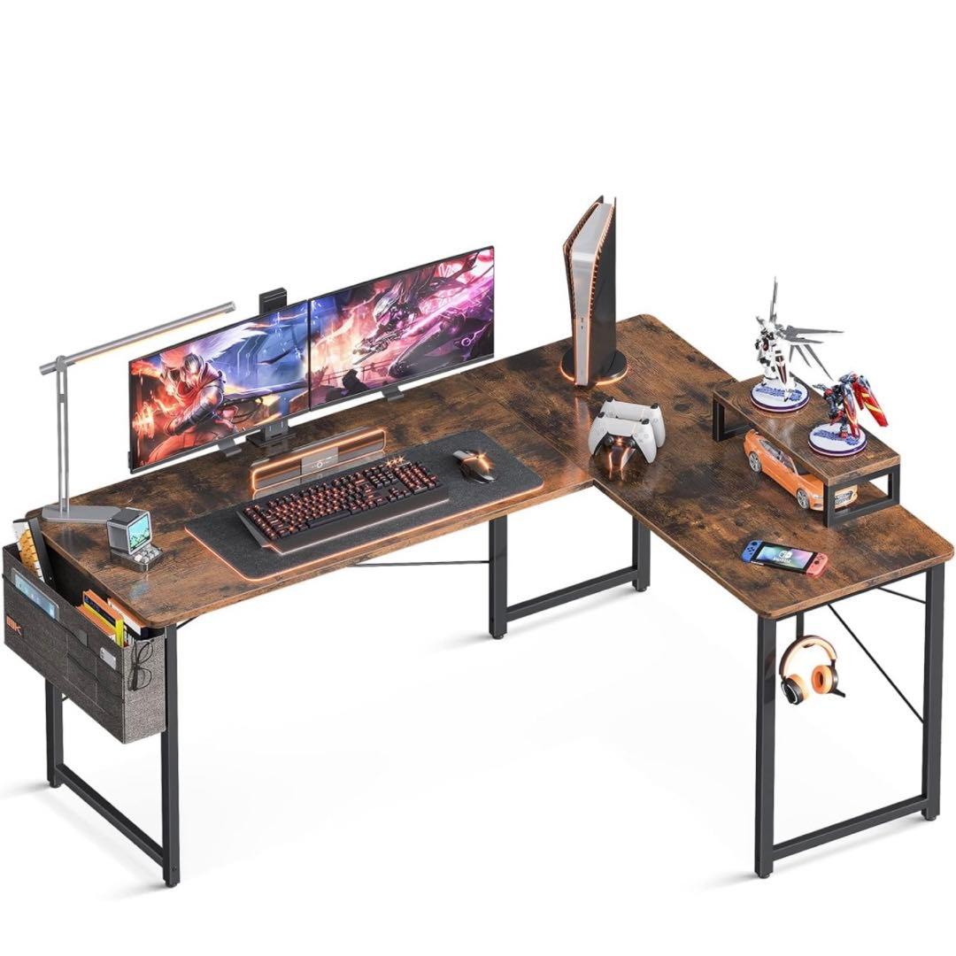 ODK l字デスク パソコンデスク ゲーミングデスク L字型