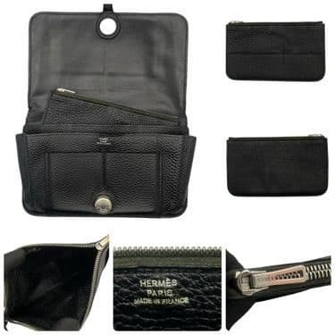 美品 HERMES エルメス ドゴン ▢L刻印 ケース付 ブラック