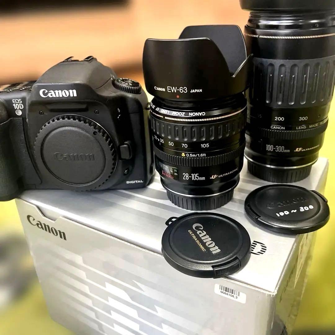 ⭐️Canon EOS 10D デジタル一眼レフカメラ‼️レンズ2本付きフルセット