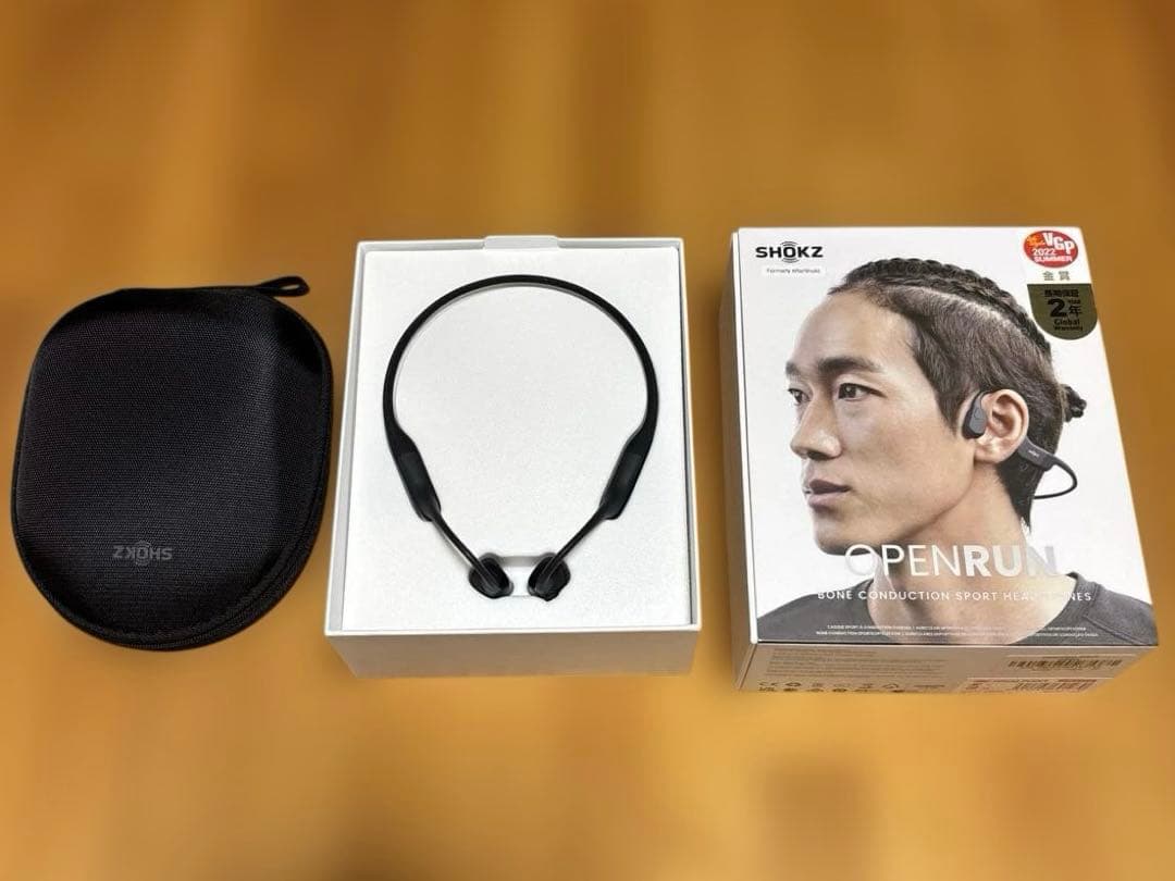 【中古】Shokz OPENRUN 骨伝導イヤホン＋専用ケース