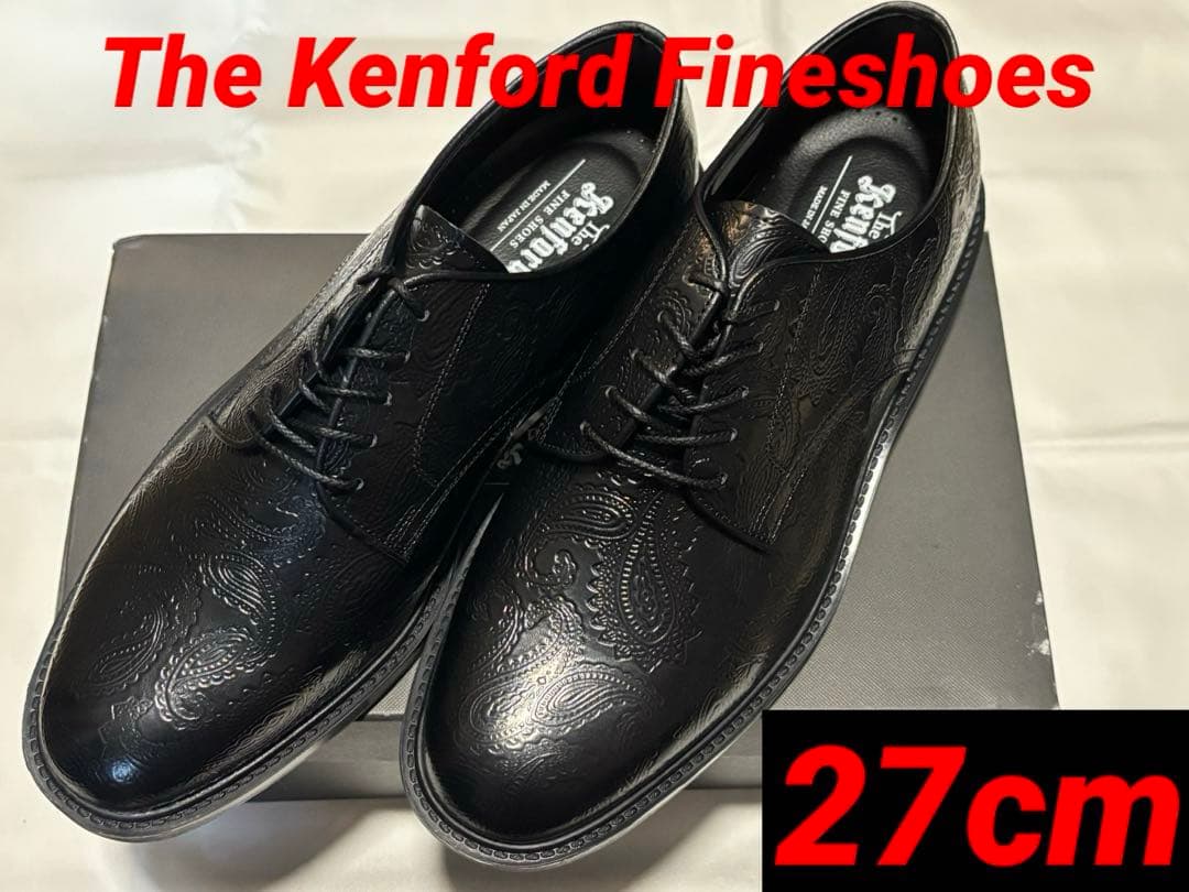 The Kenford Fineshoes ペイズリー ラバーソールプレーントゥ