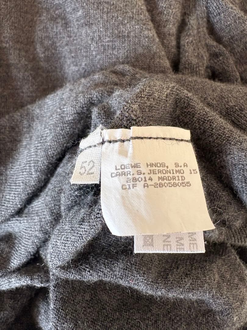 LOEWE ウールポロカラーニット　プルオーバー　大きめ52サイズ　イタリア製