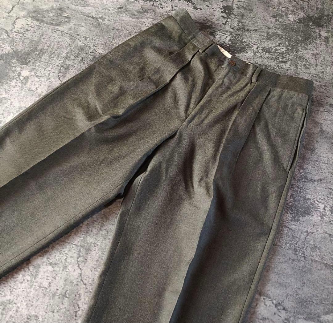 超圧倒的生地感！90s GIORGIO ARMANI ウールカシミヤ　スラックス