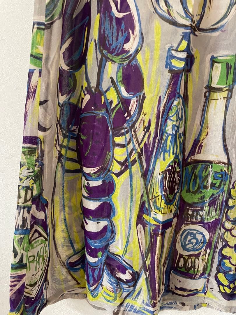 トクコプルミエブォル/アートワンピース チュニックボトル・野菜デザイン