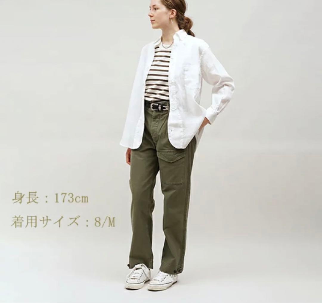 Nigel Cabourn オリーブ サテン ワークパンツ 8