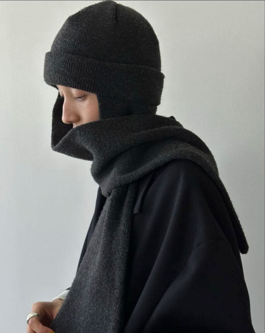 【美品】CLANE MUFFLER KNIT CAP マフラーニットキャップ