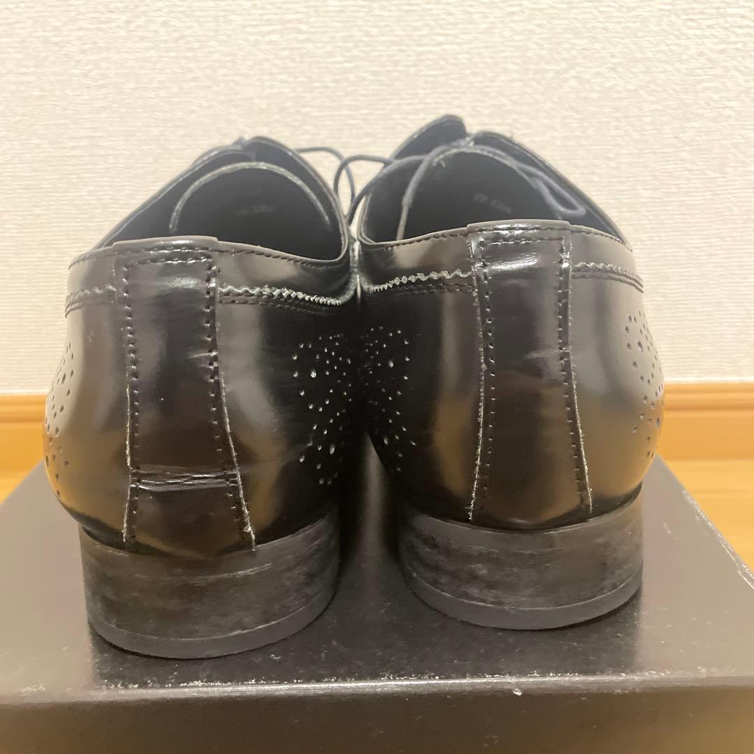 ficce ブラックレザードレスシューズ ストレートチップ　28cm ブラック