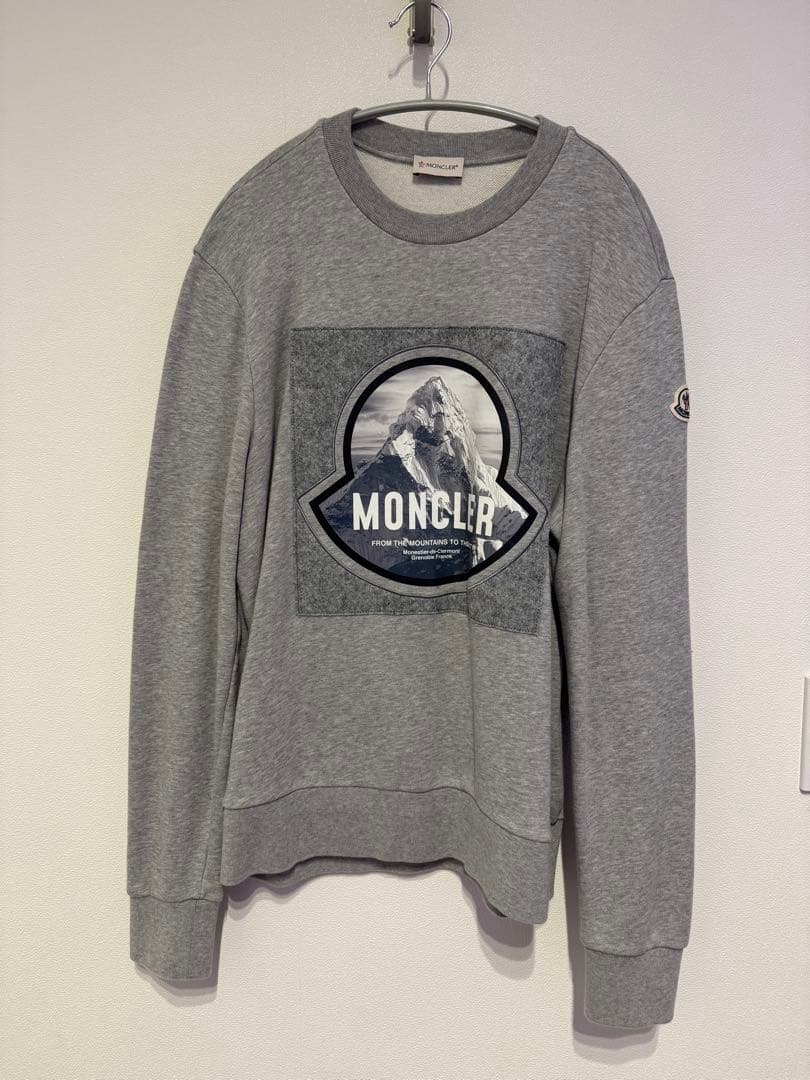 MONCLER モンクレール スウェット トレーナー グレー ロゴワッペン