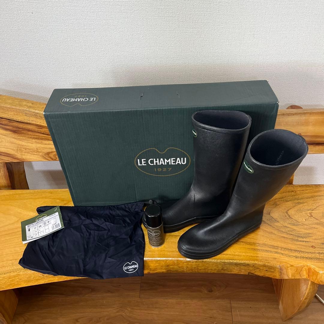 【292】レディース　ラバー　レインブーツLE CHAMEAU３９