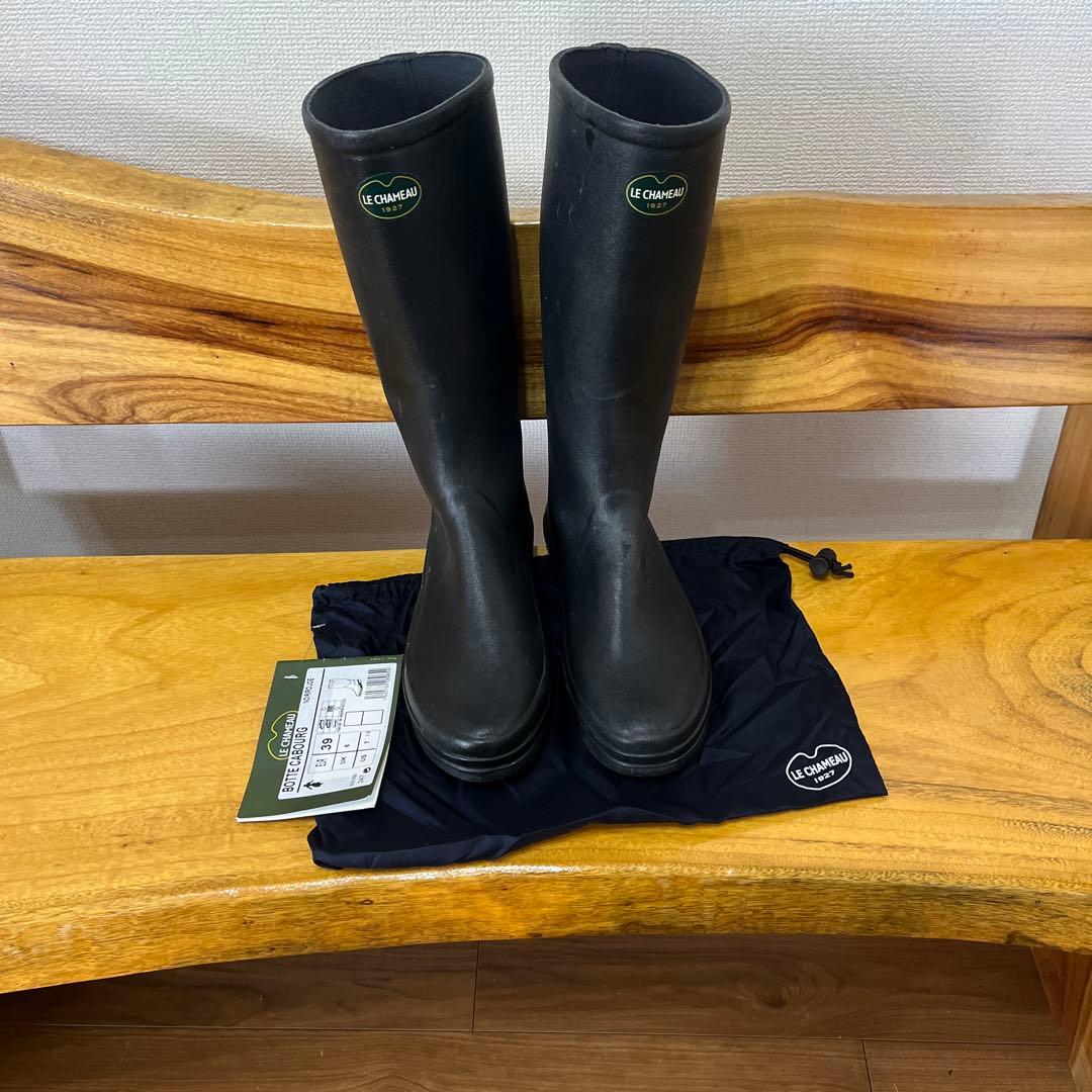 【292】レディース　ラバー　レインブーツLE CHAMEAU３９