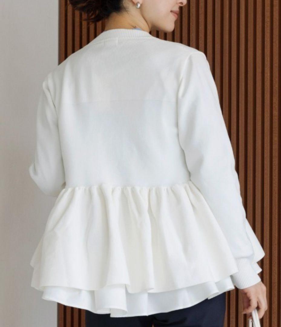 25AW Sono/ソーノ オーナメントパール3Dレイヤードニットカーディガン