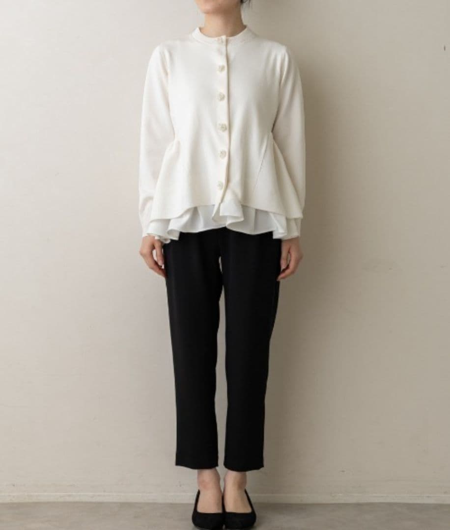 25AW Sono/ソーノ オーナメントパール3Dレイヤードニットカーディガン