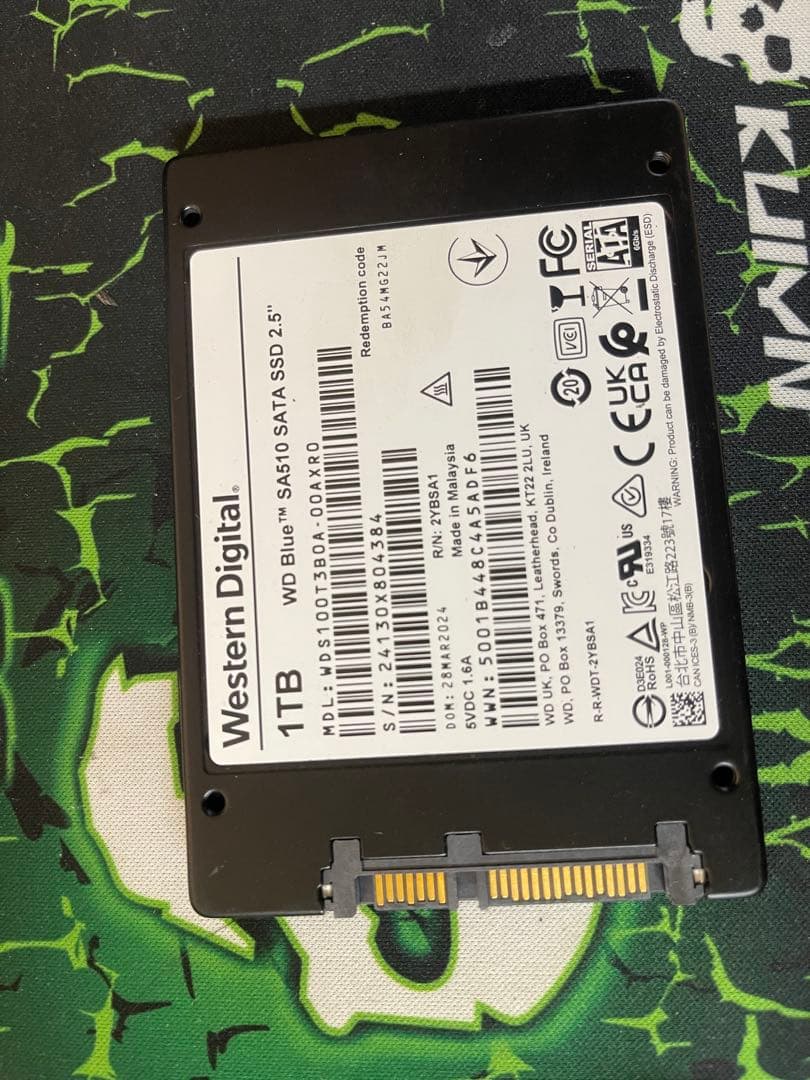 WD Blue SA510 1TB SATA SSD 2.5インチ 2024年