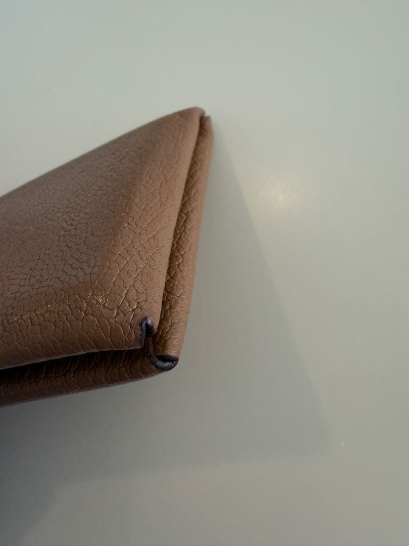 エルメス　名刺入れ　レザー ブラウン 茶 シルバー金具