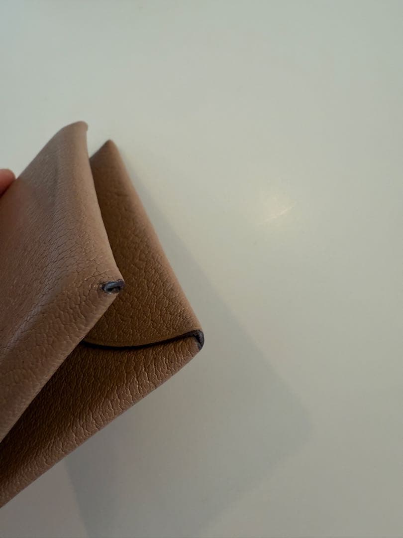 エルメス　名刺入れ　レザー ブラウン 茶 シルバー金具