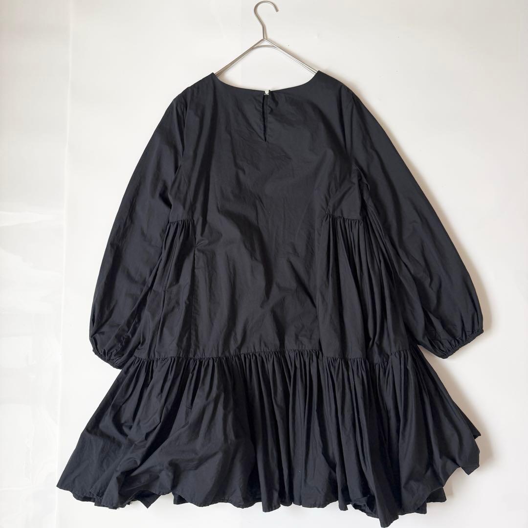 Merlette マーレット BYWARD ギャザースリーブ ティアードドレス