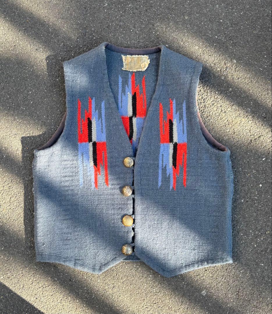 独*族様 30s チマヨベスト ヴィンテージ オルテガ CHIMAYO ORTE