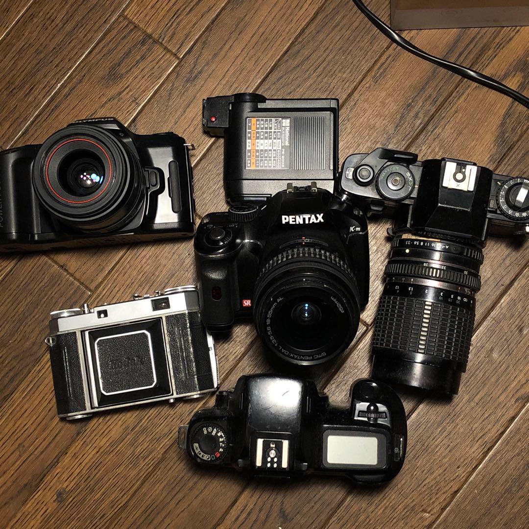 ジャンクカメラ フィルムカメラ レンズ フラッシュ 9点まとめ売り