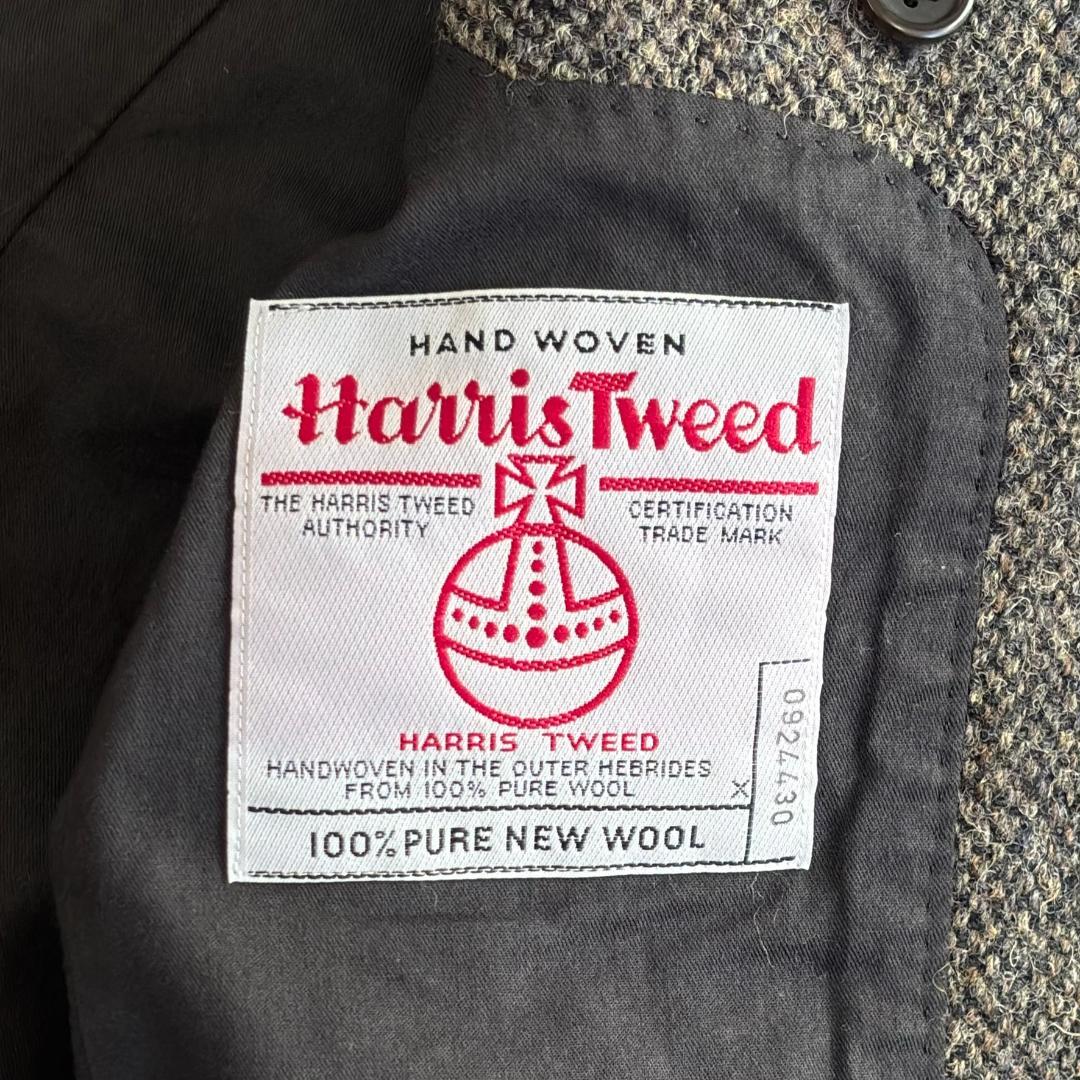 マーガレットハウエル ハリスツイード テーラードジャケット グレー系 Ⅱ tn1