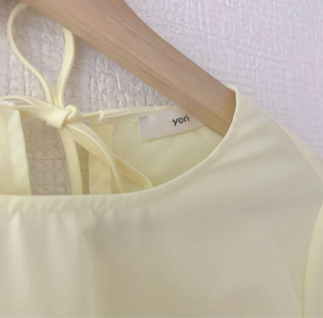 美品✨ ランダムティアード ロングブラウスイエロー