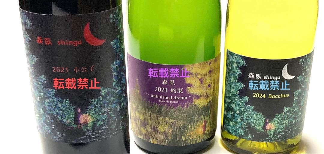 日本ワイン、北海道ワイン　✨森臥[足寄]バッカス他ナチュラルワイン　3本セット