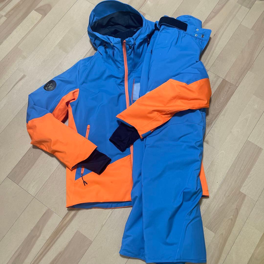 MIZUNO 防水スキーウェア 青/オレンジ