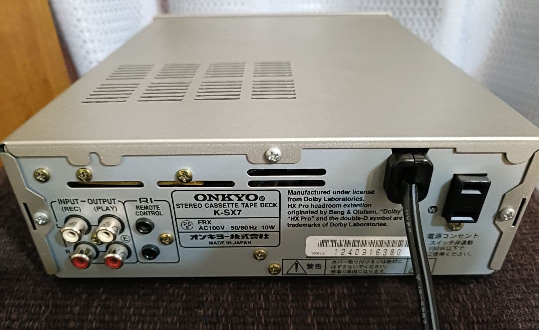 ONKYO K-SX7 カセットデッキ 整備済　完動品 各ケーブル テープ付