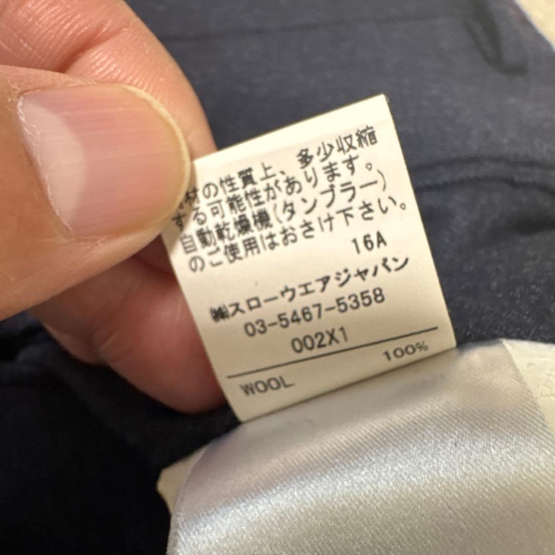 34 極美品　インコテックス　incotex スラックス　ネイビー　44