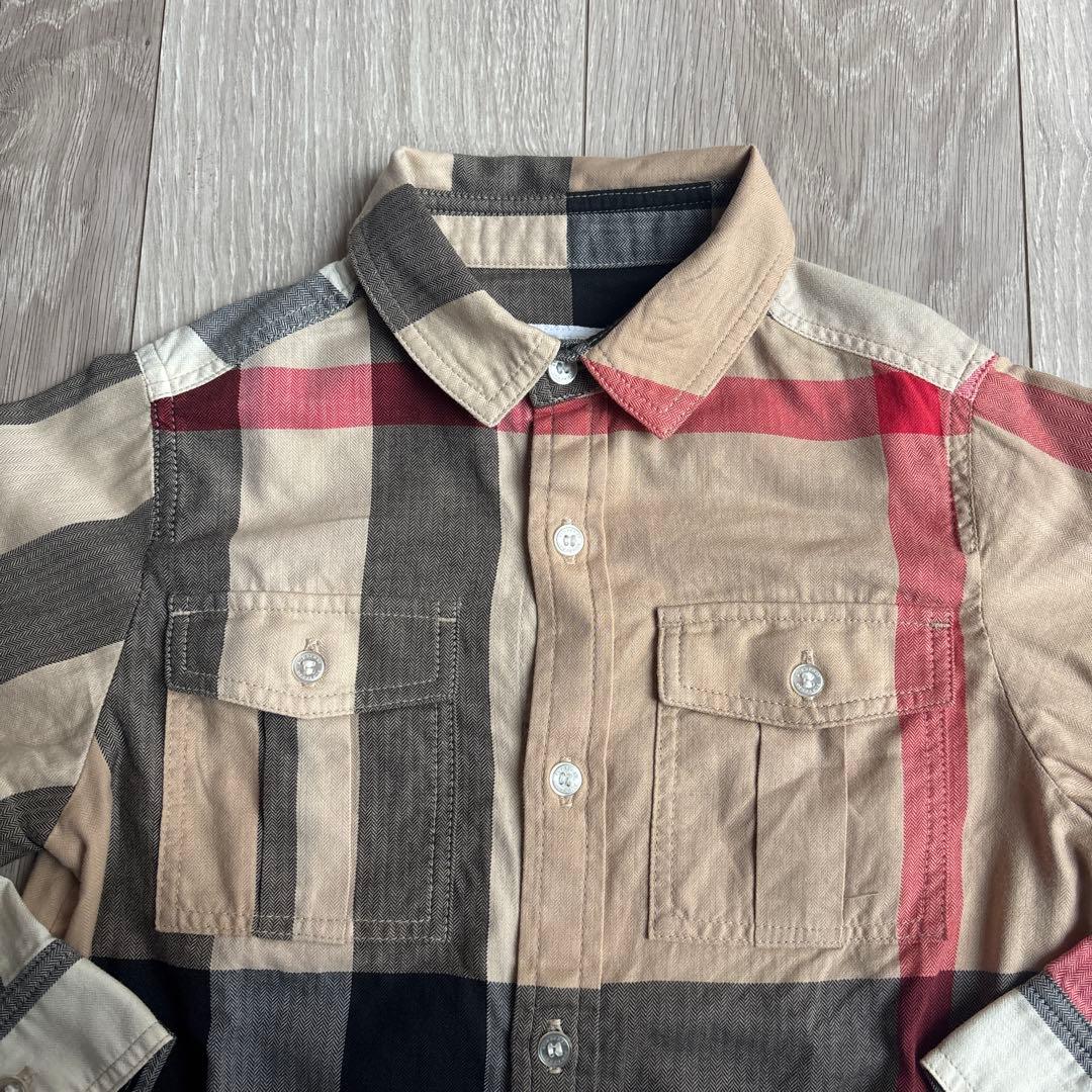 【送料込み／3枚セット】　BURBERRY チェック 長袖シャツ 116、120