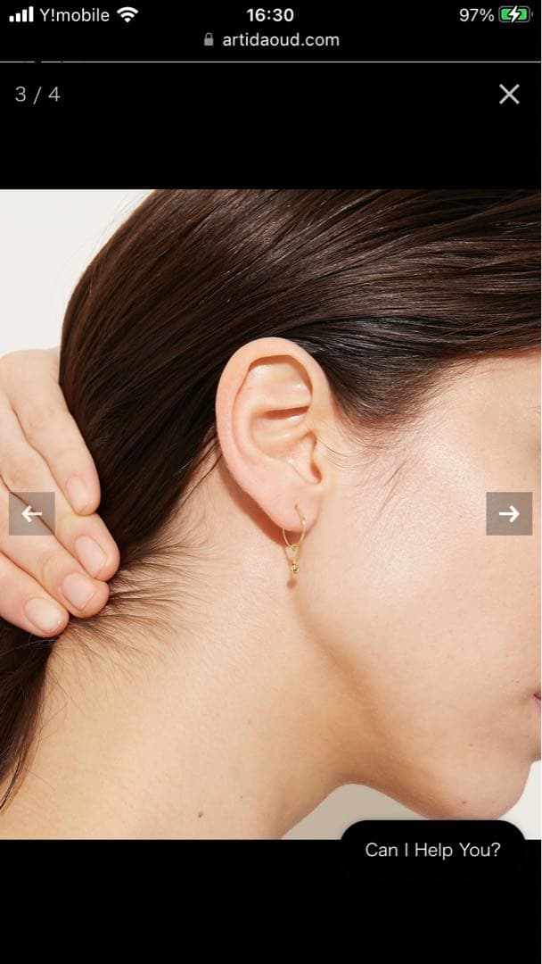 アルティーダウード K10 スタッドスウィングミニフープ シングルピアス