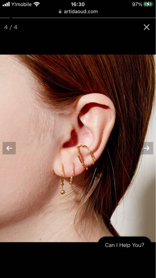 アルティーダウード K10 スタッドスウィングミニフープ シングルピアス