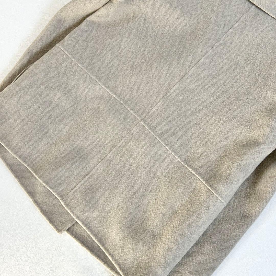 美品✨ベイジ カシミヤ混 ビックカラー ショートコート グレージュ 4