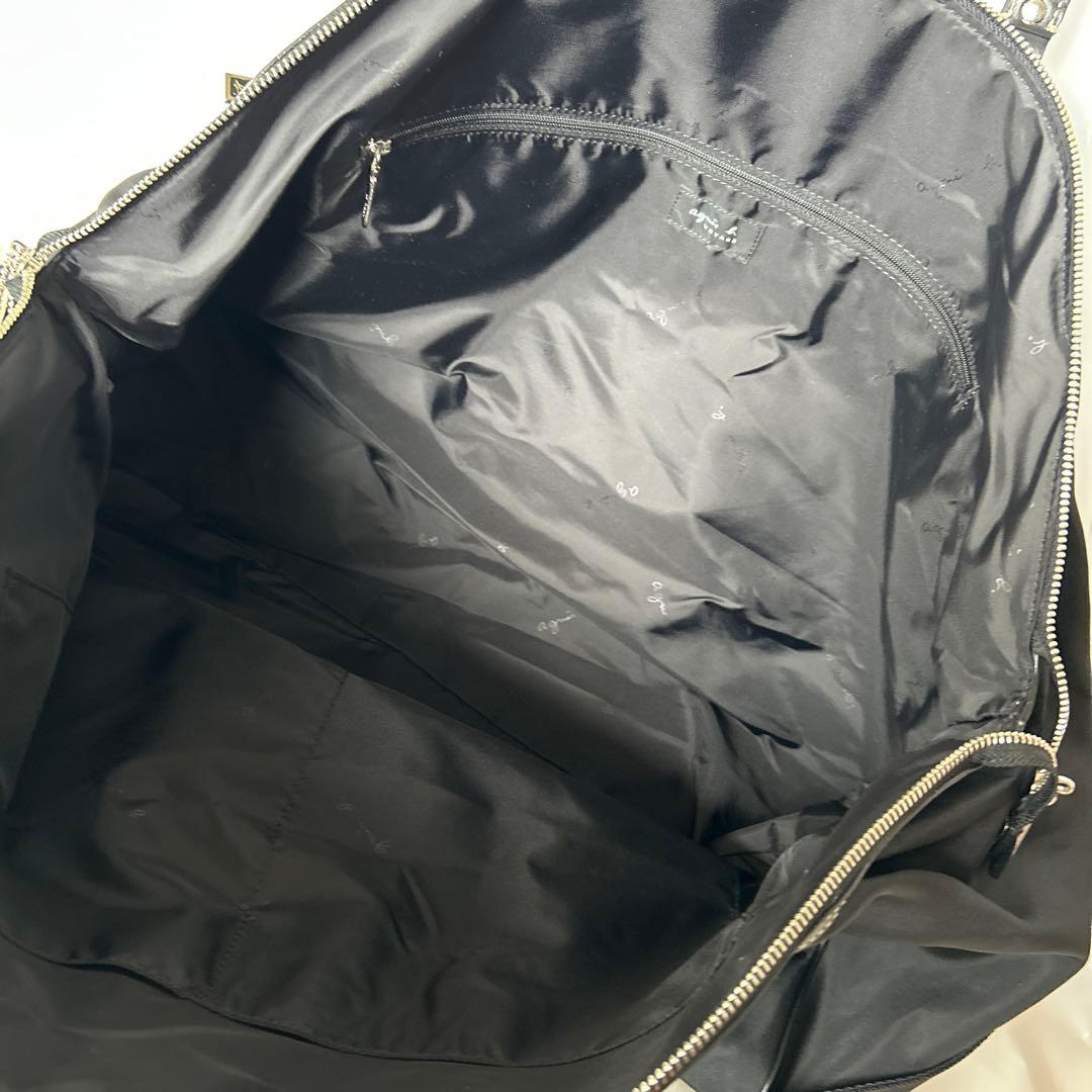 アニエスベー ボストンバッグ 旅行用 トートバッグ　鍵付き 黒　2way 美品