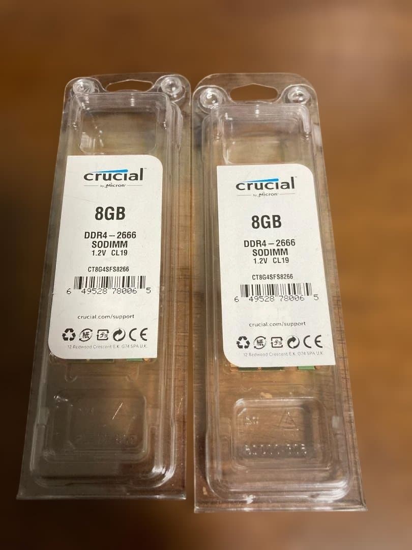 b*k様 Crucial 16GB DDR4-2666 SODIMM 1.2V