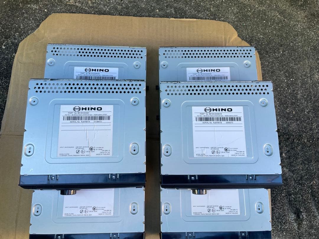 日野トラック24vの1DINラジオ USB Bluetooth対応6個まとめ売り