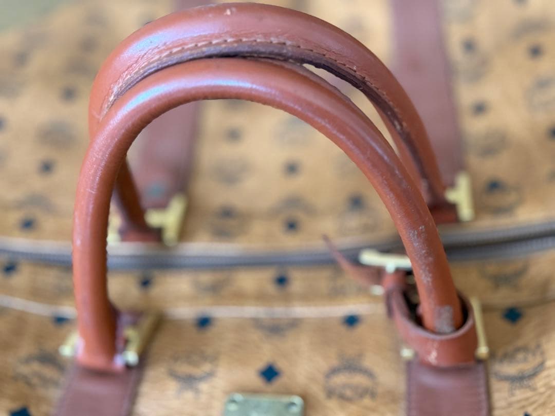 h*i様 MCM ロゴプリント ボストンバッグ 大容量40L