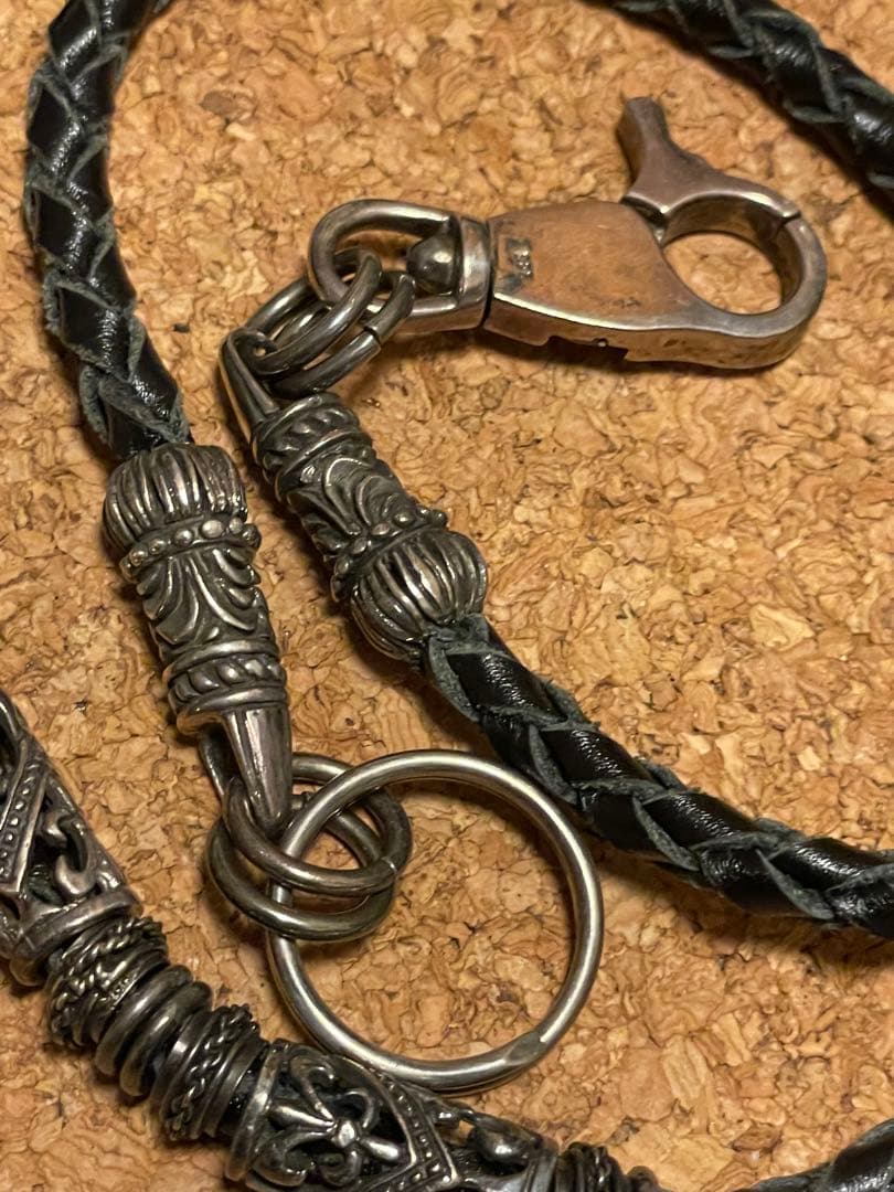 ◆感謝価格◆シルバー925×レザー◆シルバーウォレットチェーン◆