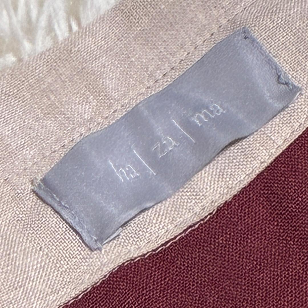 ハザマ ha|za|ma 経年真価のワンピース ボルドー　リネン１００％