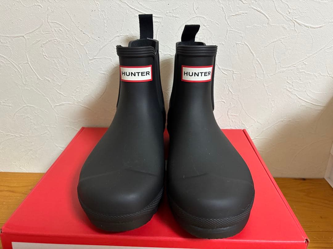 新品未使用⭐︎HUNTER ハンター ロゴ バックストラップブーツ　箱付き