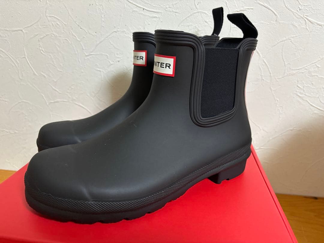 新品未使用⭐︎HUNTER ハンター ロゴ バックストラップブーツ　箱付き