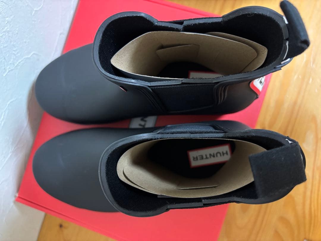 新品未使用⭐︎HUNTER ハンター ロゴ バックストラップブーツ　箱付き