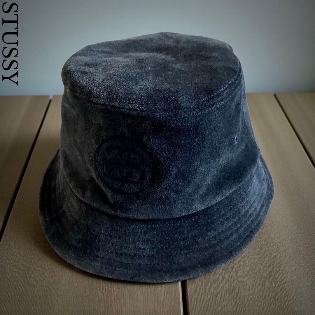 美品 STUSSY 本革スエード バケットハット レア leather hat